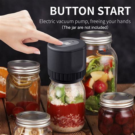 electric vacuum stay fresh box|Fully Automatic Electric Mason Jar Vacuum Sealer Kit.